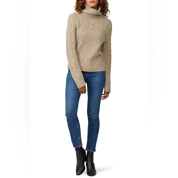 Tory Burch Wool Camel Chunky Turtleneck Sweater - Picture 2 of 11